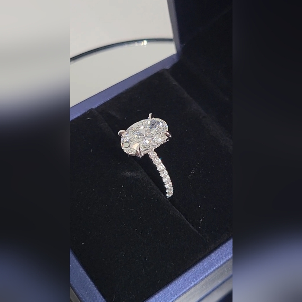 New 3ct IGI Lab Grown Diamond Ring,14K White Gold - Picture 9 of 11